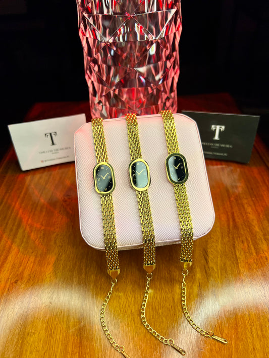 Premium Quality Stainless Steel 18k Timeless Glow Mesh Bracelet