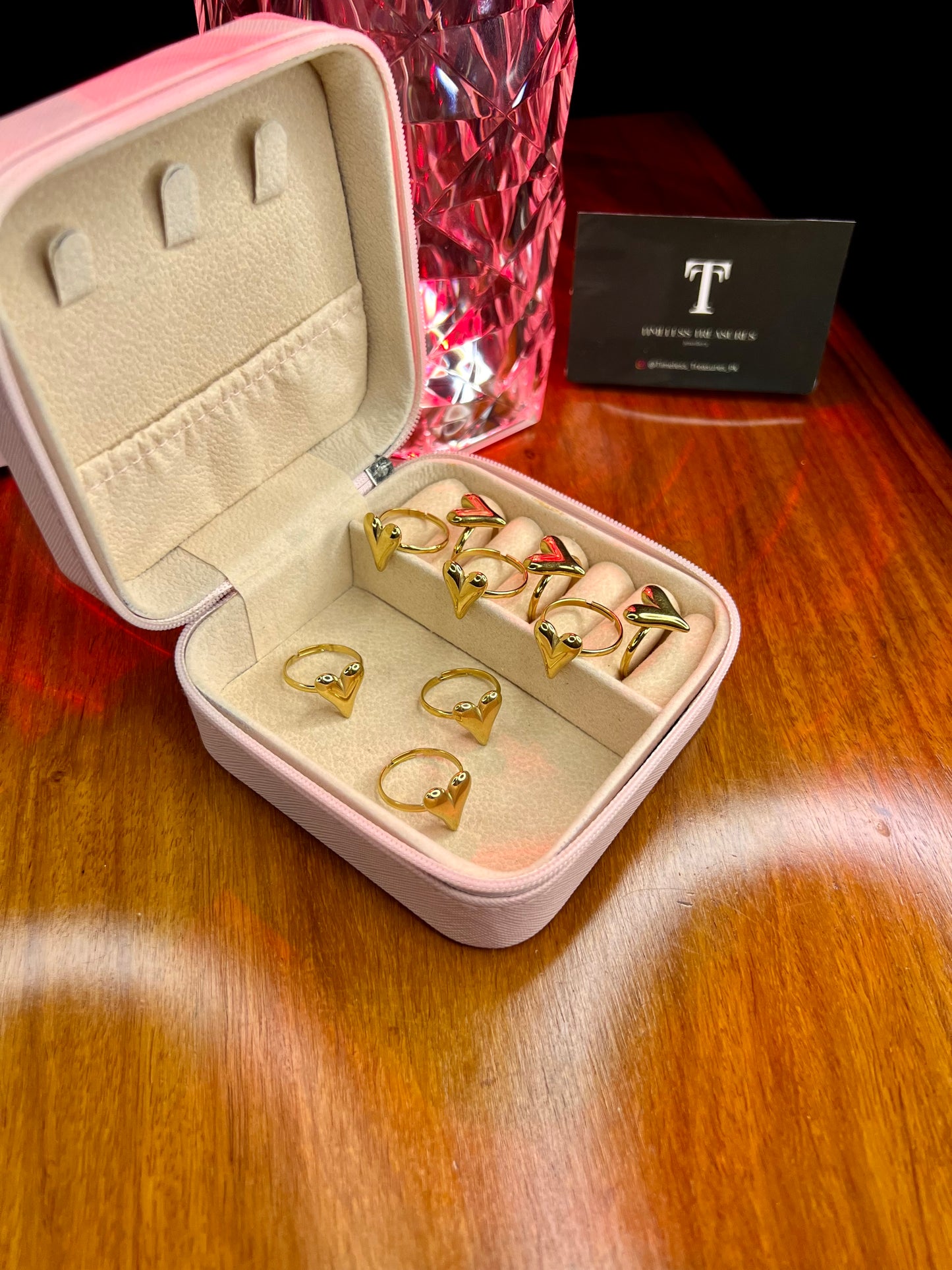 Premium Quality Stainless Steel 18k Classic Heart Ring