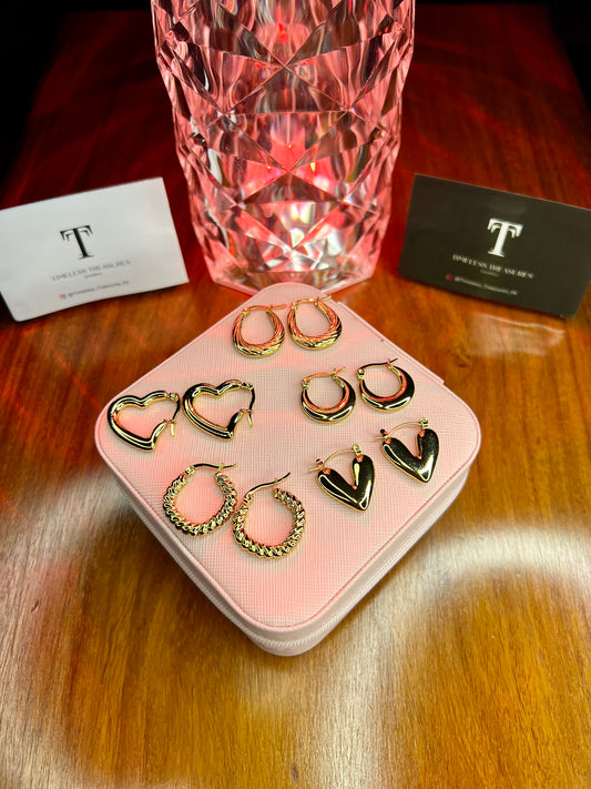 Premium Quality Stainless Steel 18k Luxury Hoops