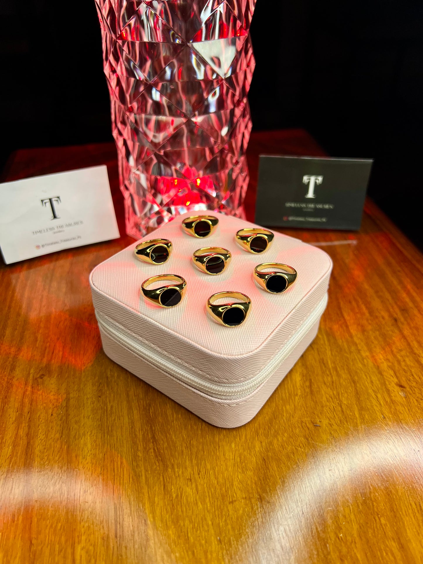 Premium Quality Stainless Steel 18k Onyx Signet Ring