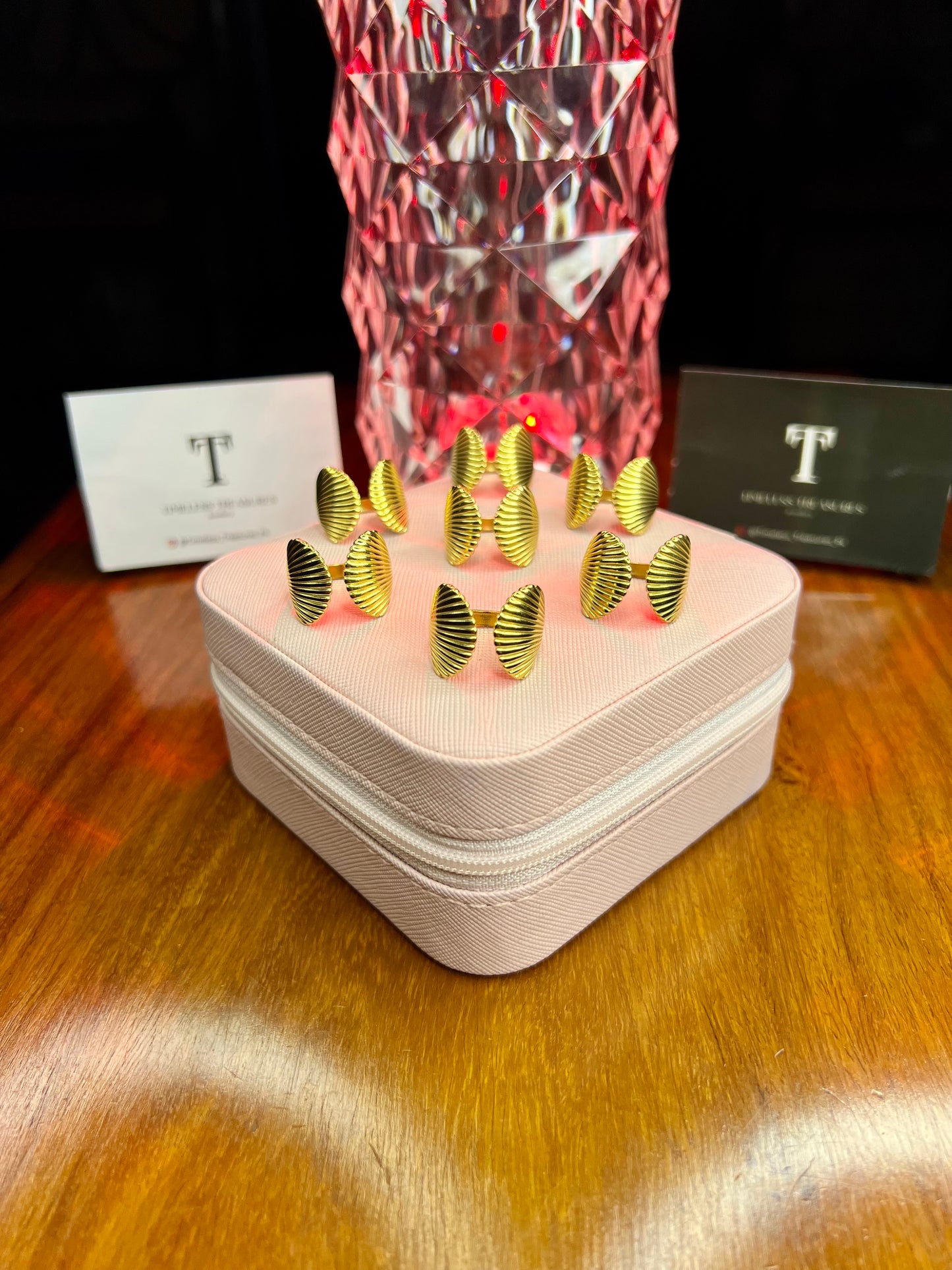 Premium Quality Stainless Steel 18k Shell Gold Ring