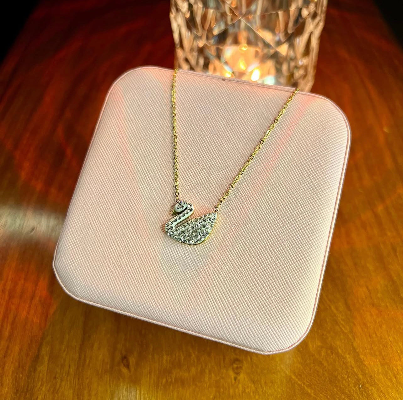 Premium Quality Stainless Steel 18k Swan Necklace