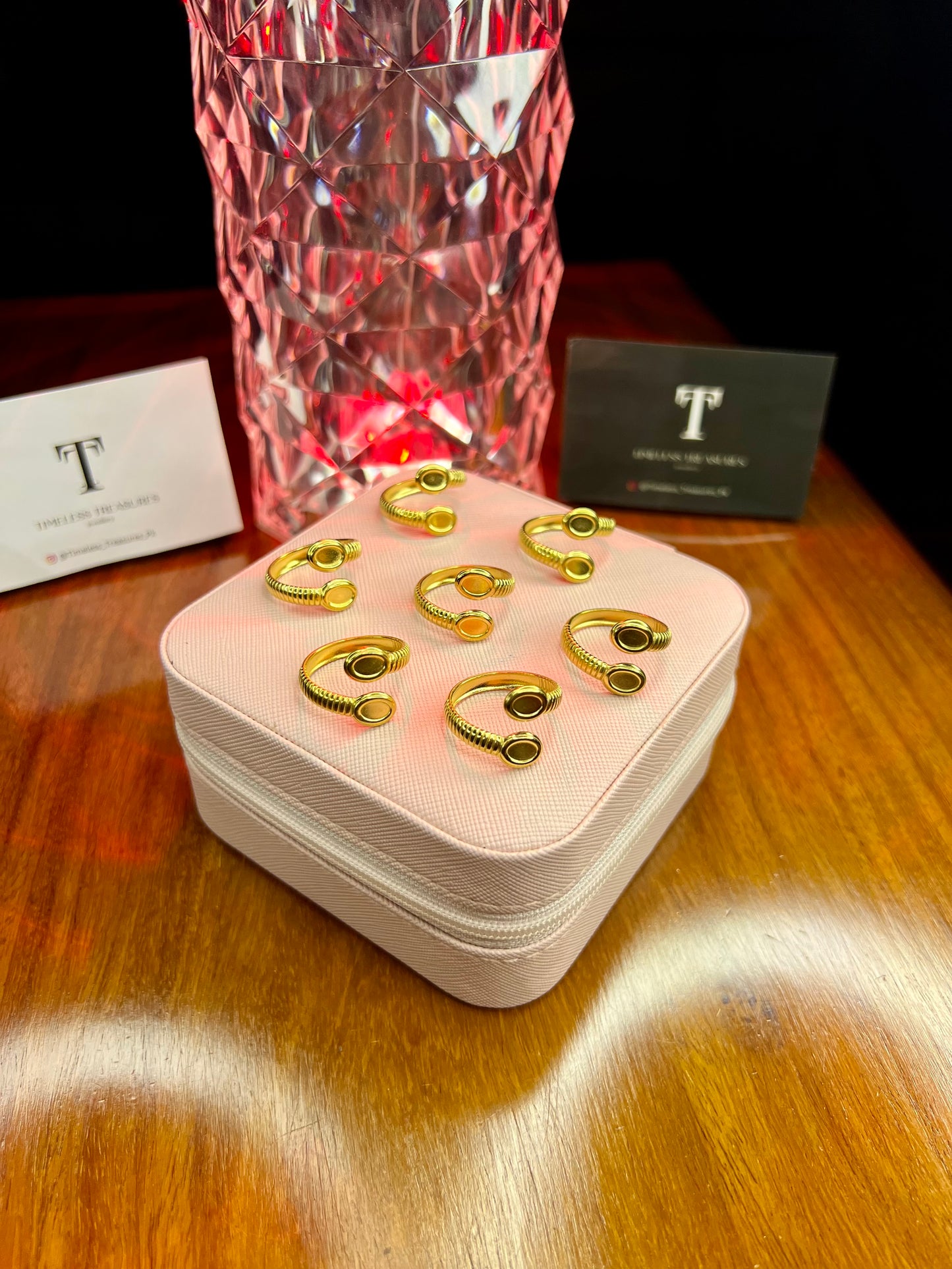 Premium Quality Stainless Steel 18k Luxe Spiral Ring