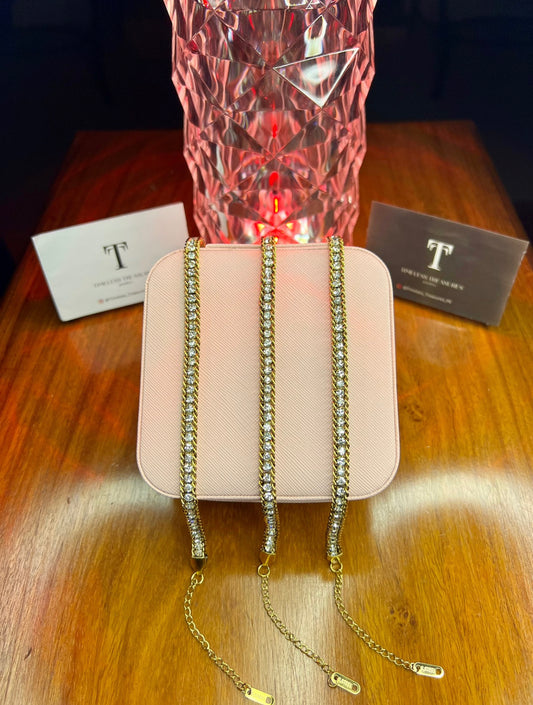 Premium Quality Stainless Steel 18k Stone Braided Bracelet