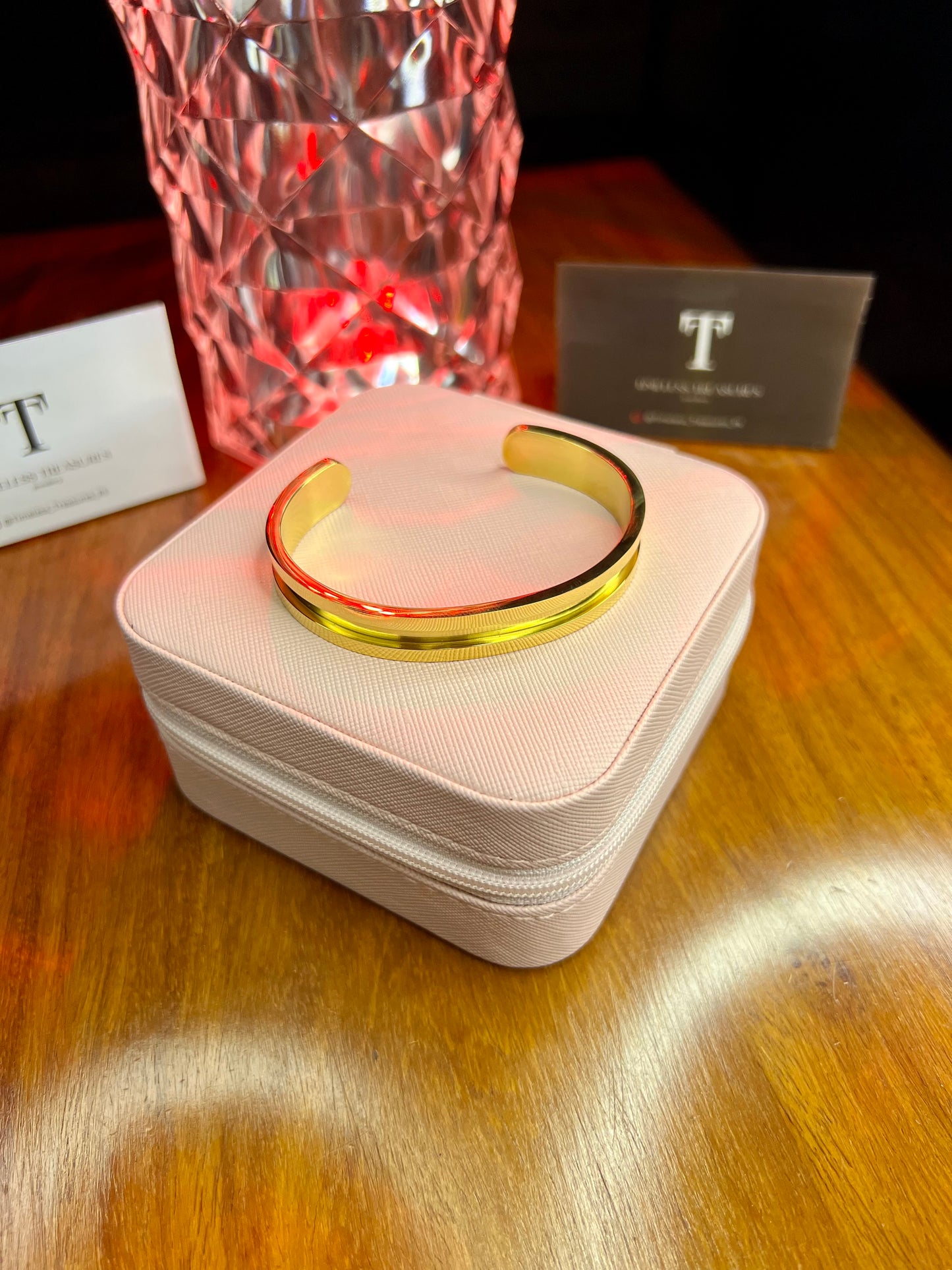 Premium Quality Stainless Steel 18k Plain Open Gold Cuff