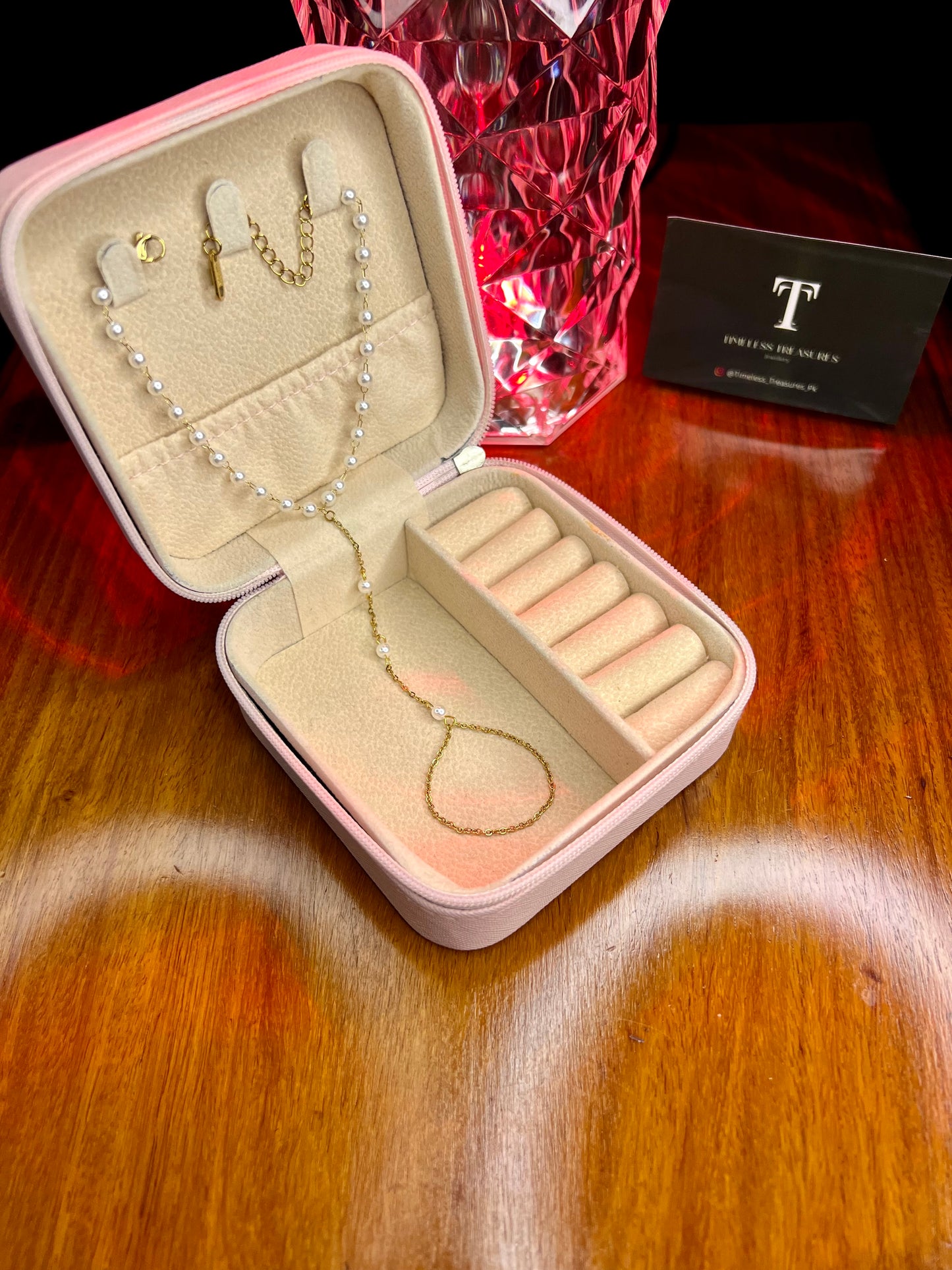 Premium Quality Stainless Steel 18k Pearl Gold Ringlet