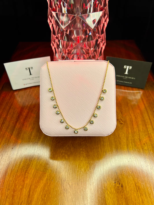 Premium Quality Stainless Steel 18k MoonStone Necklace