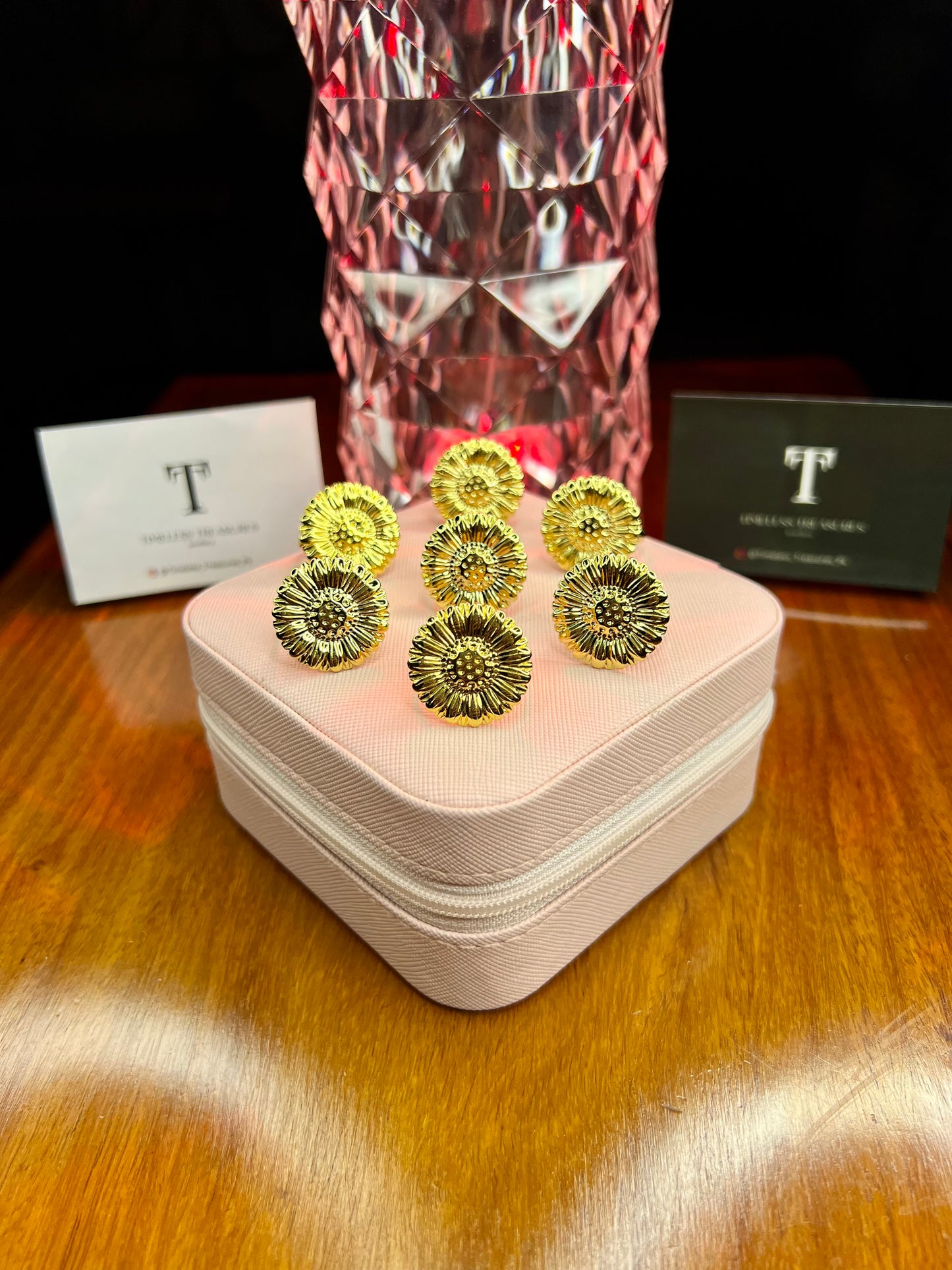 Premium Quality Stainless Steel 18k Sun Gold Ring