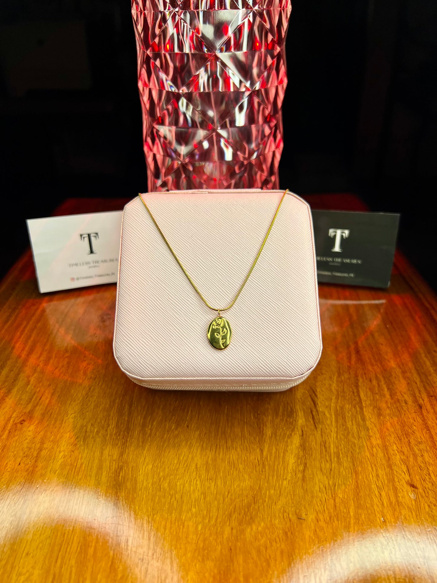 Premium Quality Stainless Steel 18k Rose Grace Gold Necklace