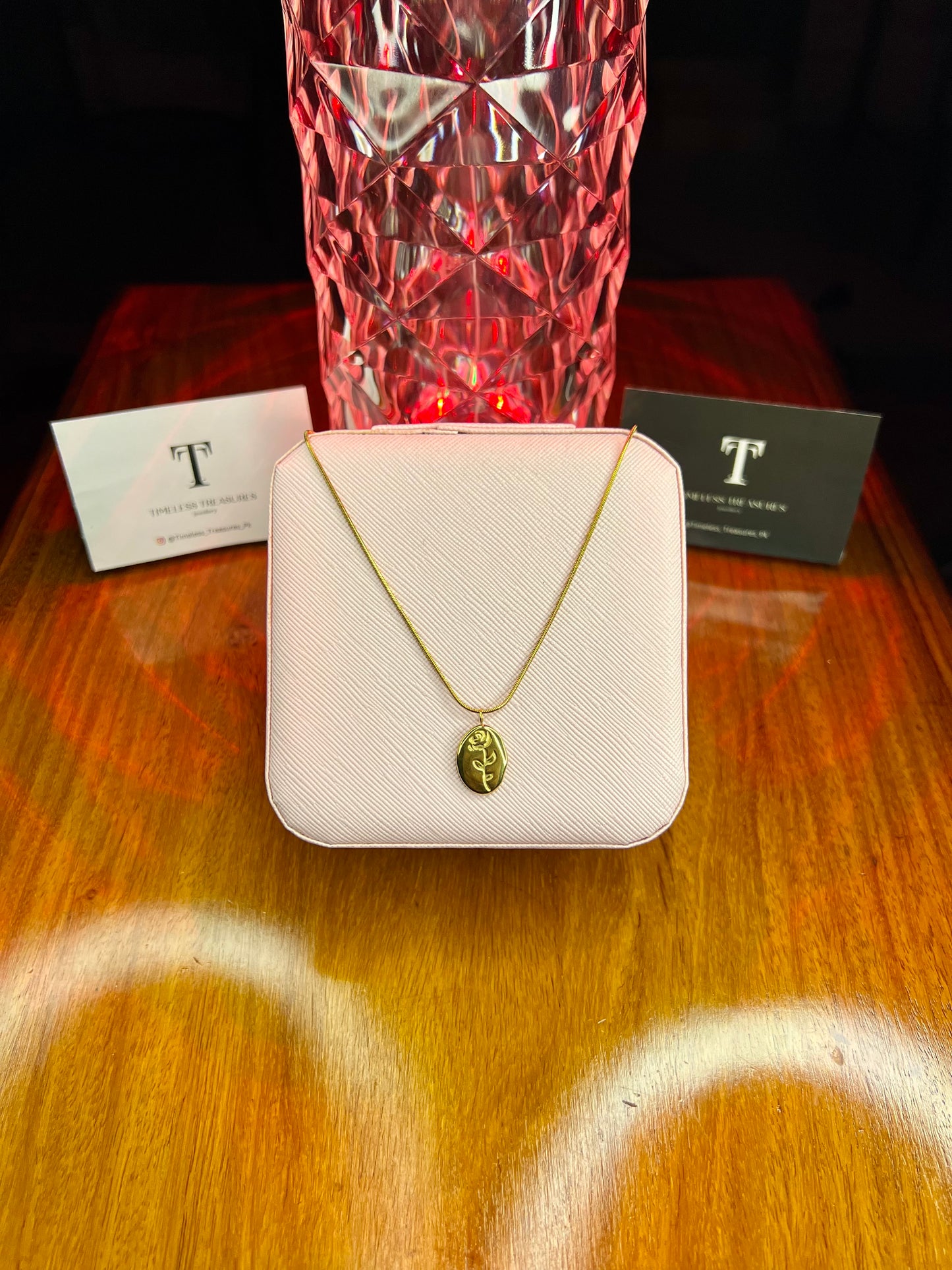 Premium Quality Stainless Steel 18k Rose Grace Gold Necklace