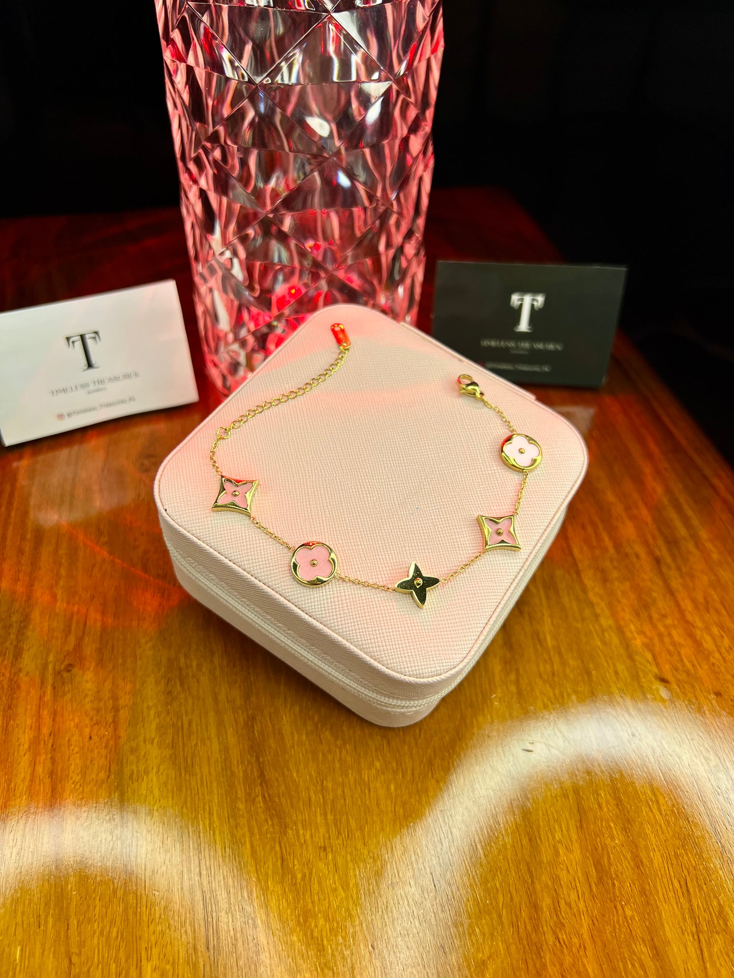 Premium Quality Stainless Steel 18k Floral Grace Bracelet