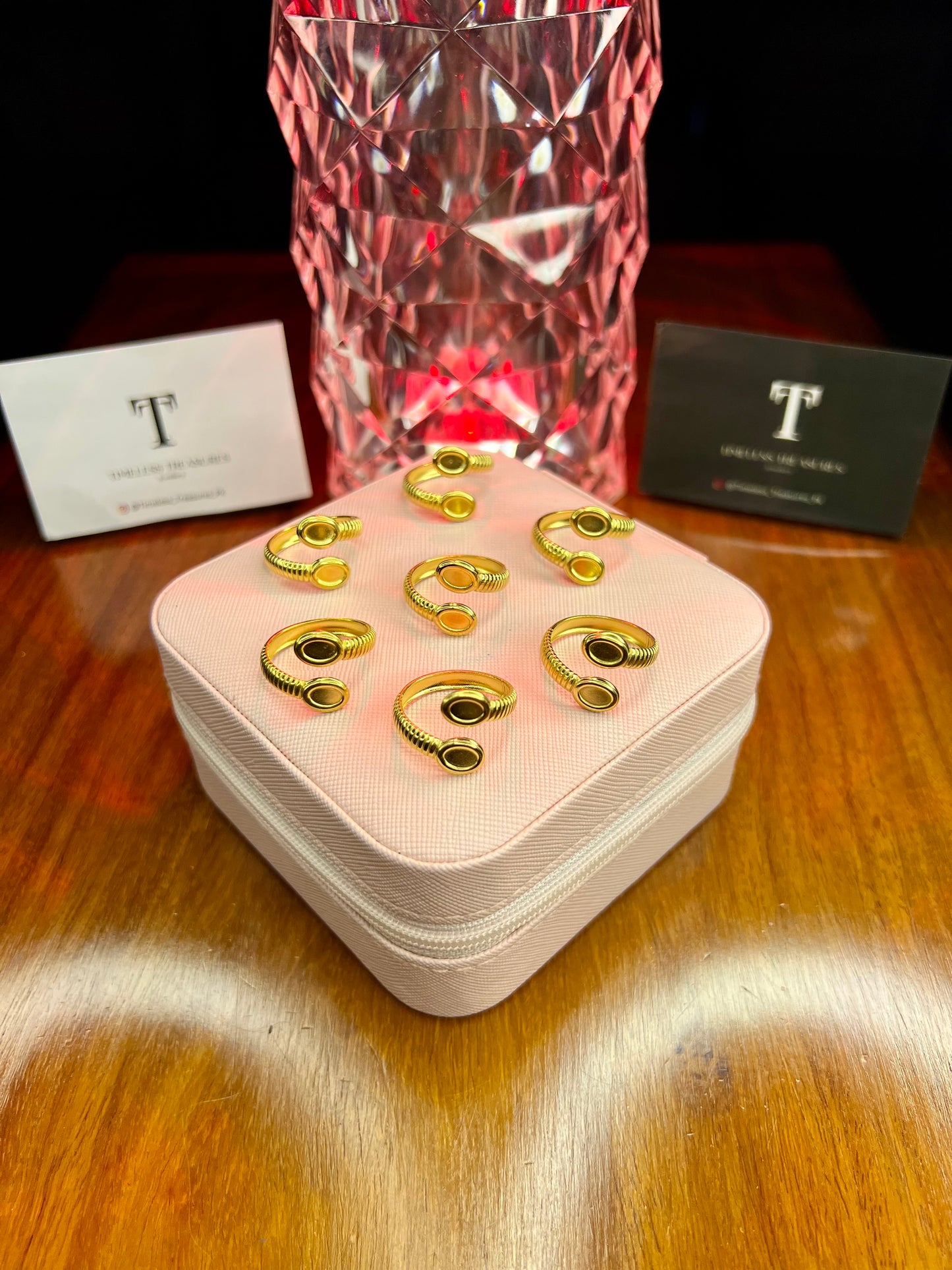 Premium Quality Stainless Steel 18k Luxe Spiral Ring