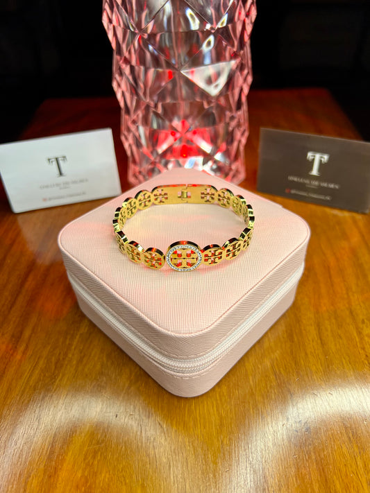 Premium Quality Stainless Steel 18k Tory Heavy Allover Luxury Handcuff