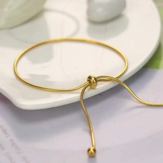 Premium Quality Stainless Steel 18k Sunlit Knot Bracelet + Anklet