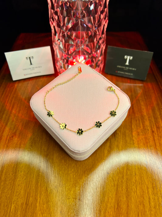 Premium Quality Stainless Steel 18k Blossom Chain Bracelet