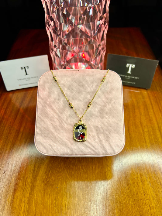 Premium Quality Stainless Steel 18k Mirror Gold Rose Necklace