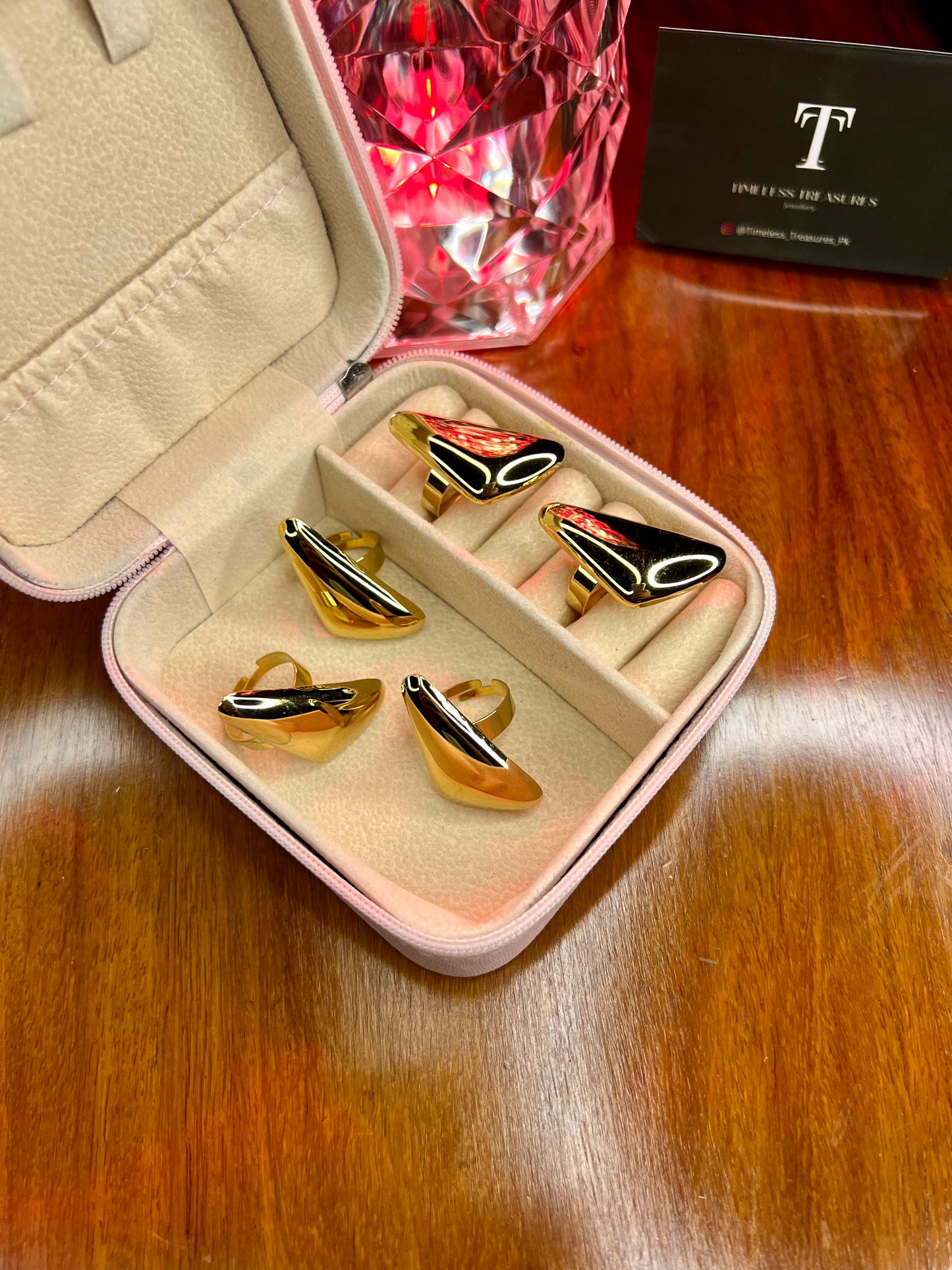 Premium Quality Stainless Steel 18k Plain Arora Ring