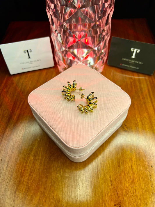 Premium Quality Stainless Steel 18k Gold Plated Spiky Studs