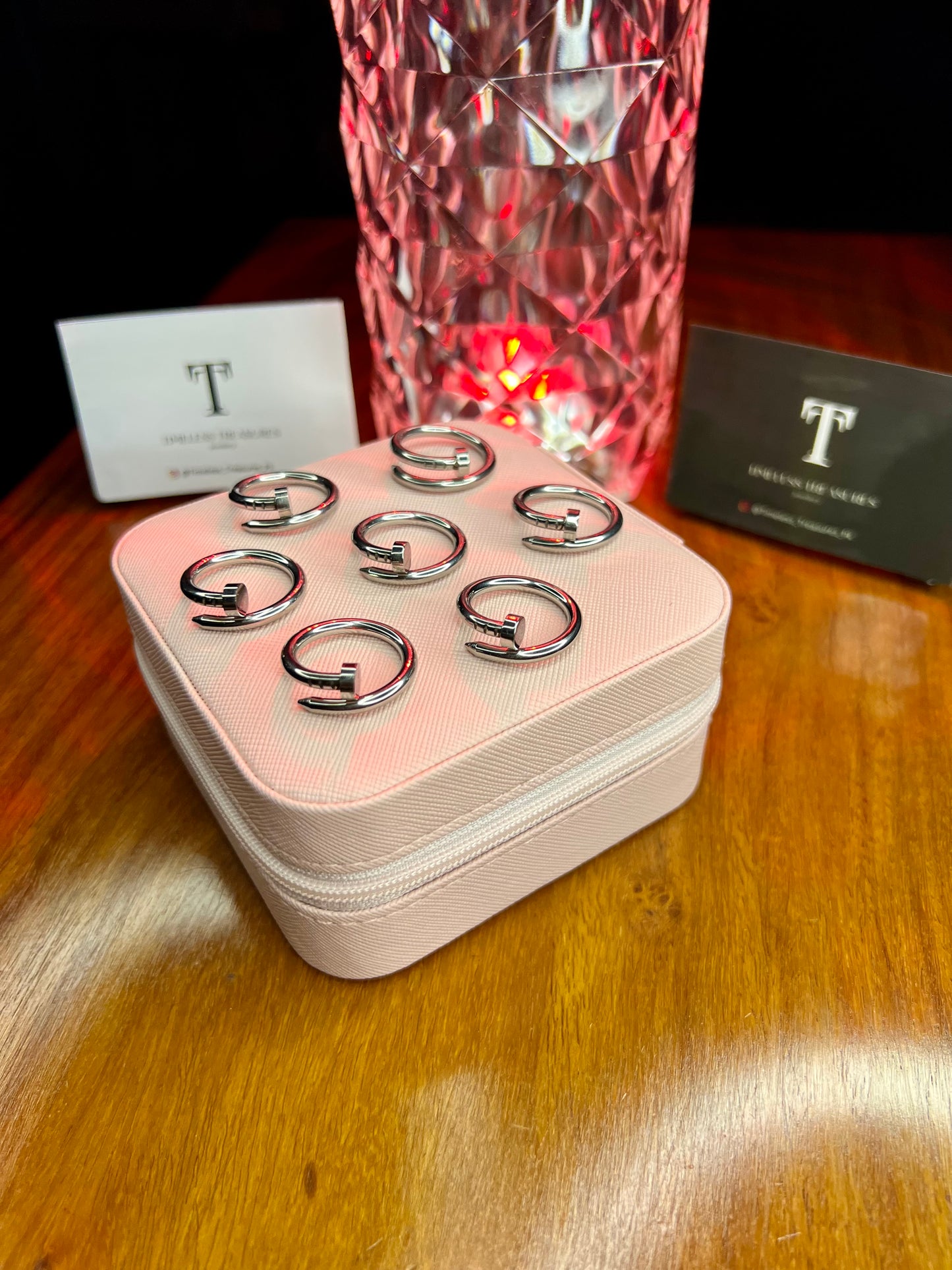 Premium Quality Stainless Steel 18k Silver Nail Ring