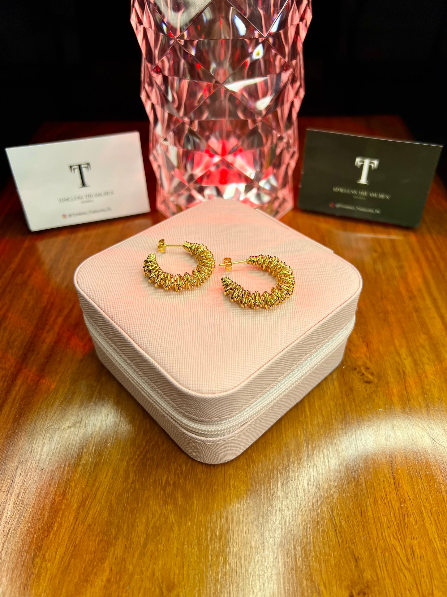 Premium Quality Stainless Steel 18k Spiral Hoops