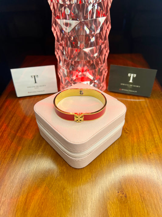 Premium Quality Stainless Steel 18k Tory Red Luxury Handcuff