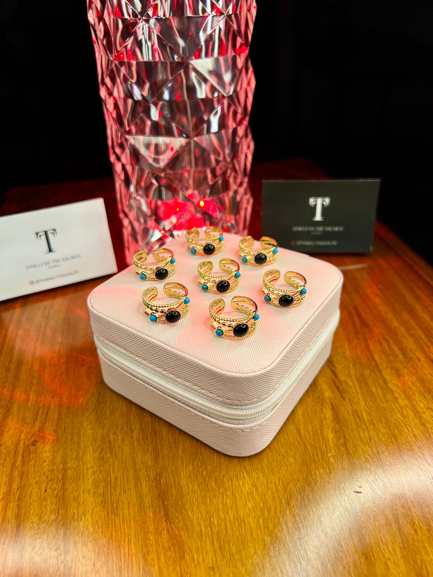 Premium Quality Stainless Steel 18k Duo Gleam Layered Gold Ring