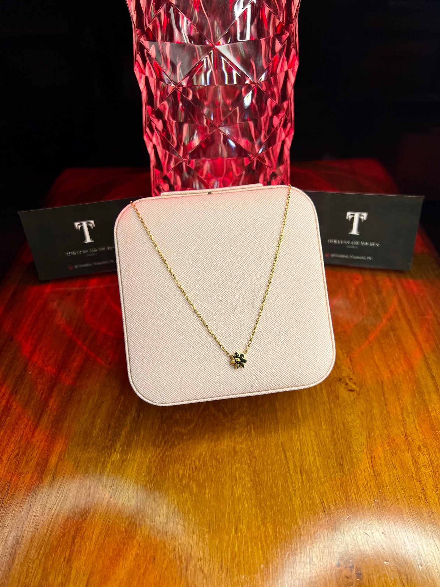Premium Quality Stainless Steel 18k Blossom Gold Necklace