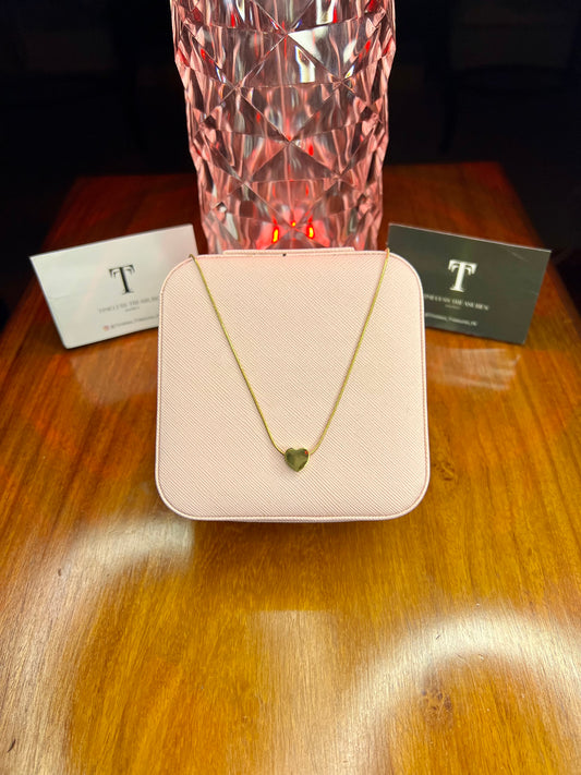 Premium Quality Stainless Steel 18k Golden Heart Necklace