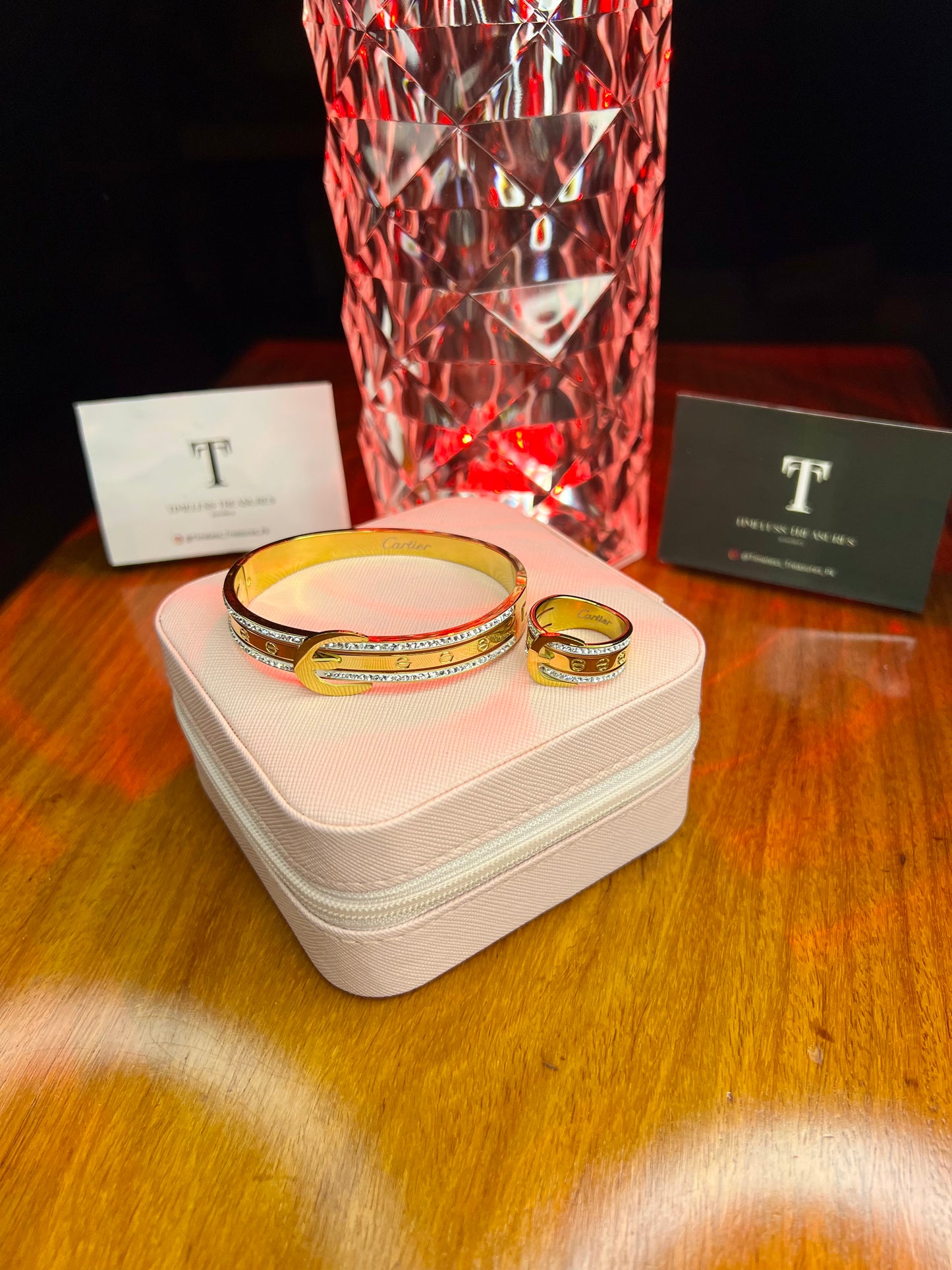 Premium Quality Stainless Steel 18k Golden Buckle Statement