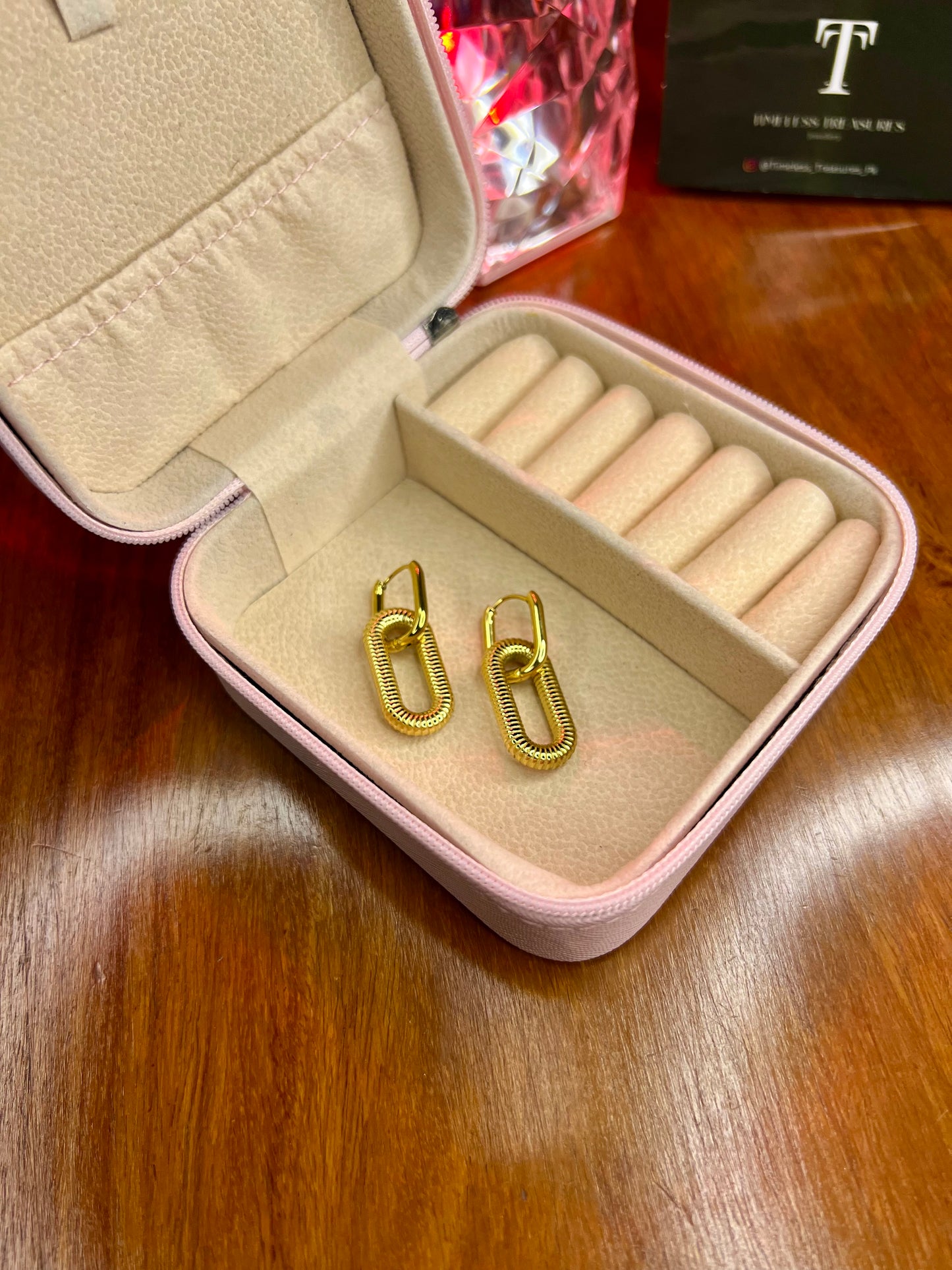 Premium Quality Stainless Steel 18k Luxury Link Earings