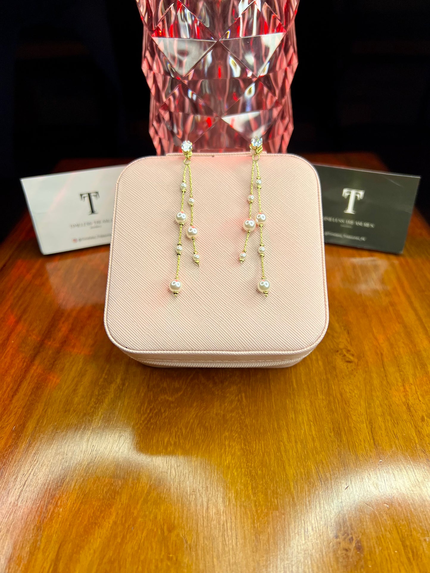 Premium Quality Stainless Steel 18k Pearl Drop Earrings