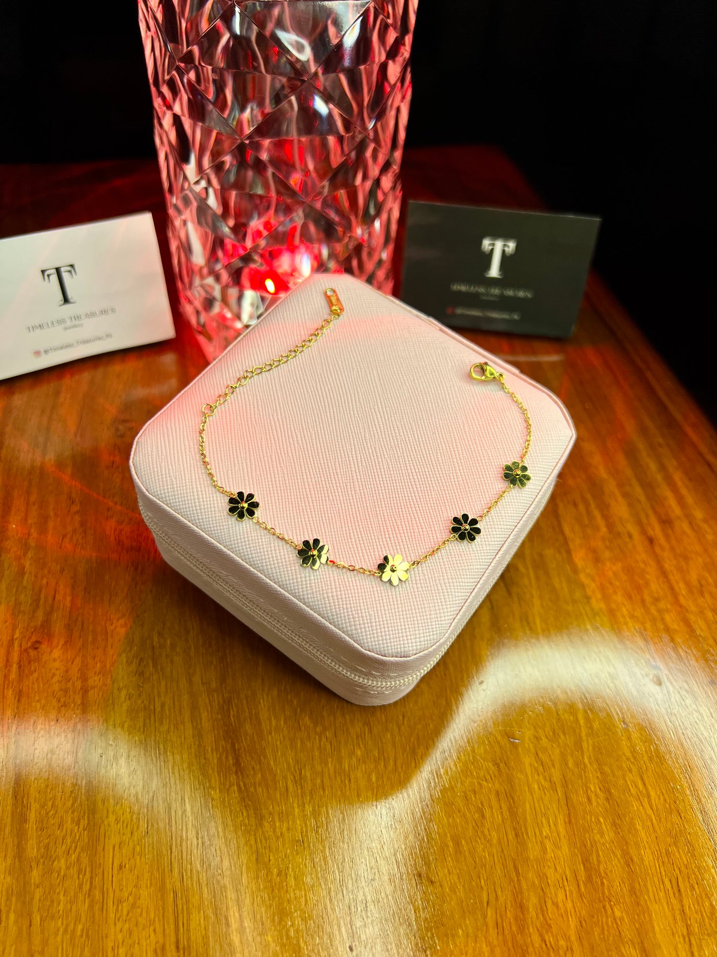 Premium Quality Stainless Steel 18k Blossom Chain Bracelet