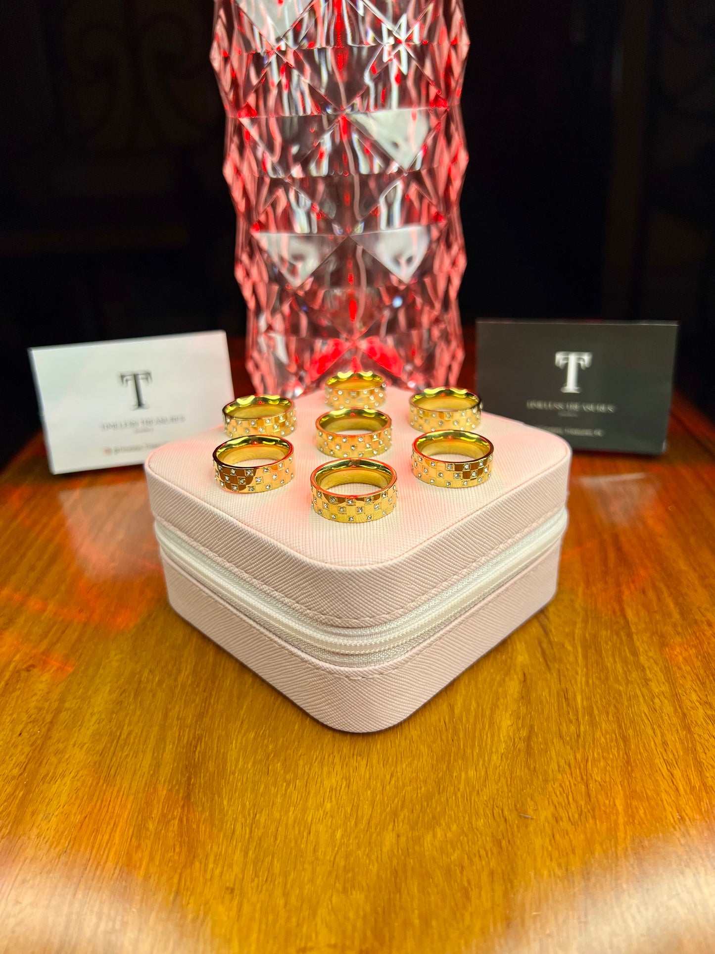 Premium Quality Stainless Steel 18k Dazzle Mist Gold Ring