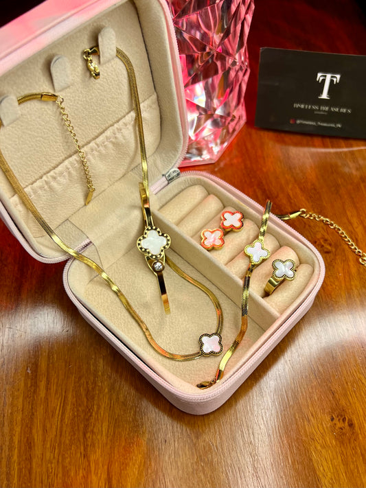 Premium Quality Stainless Steel 18k White Clove 5pc Complete Set