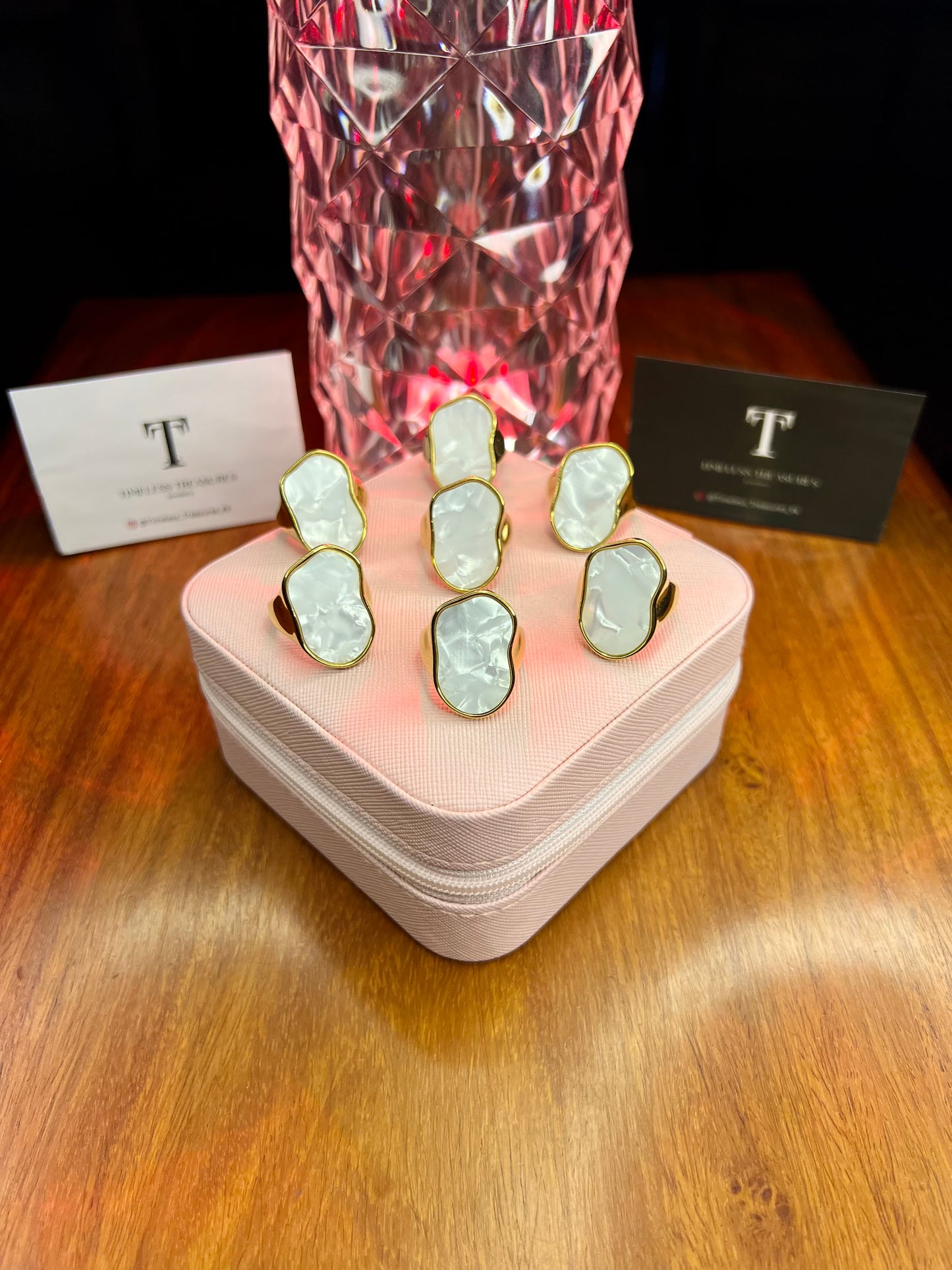 Premium Quality Stainless Steel 18k White Luxury Ring