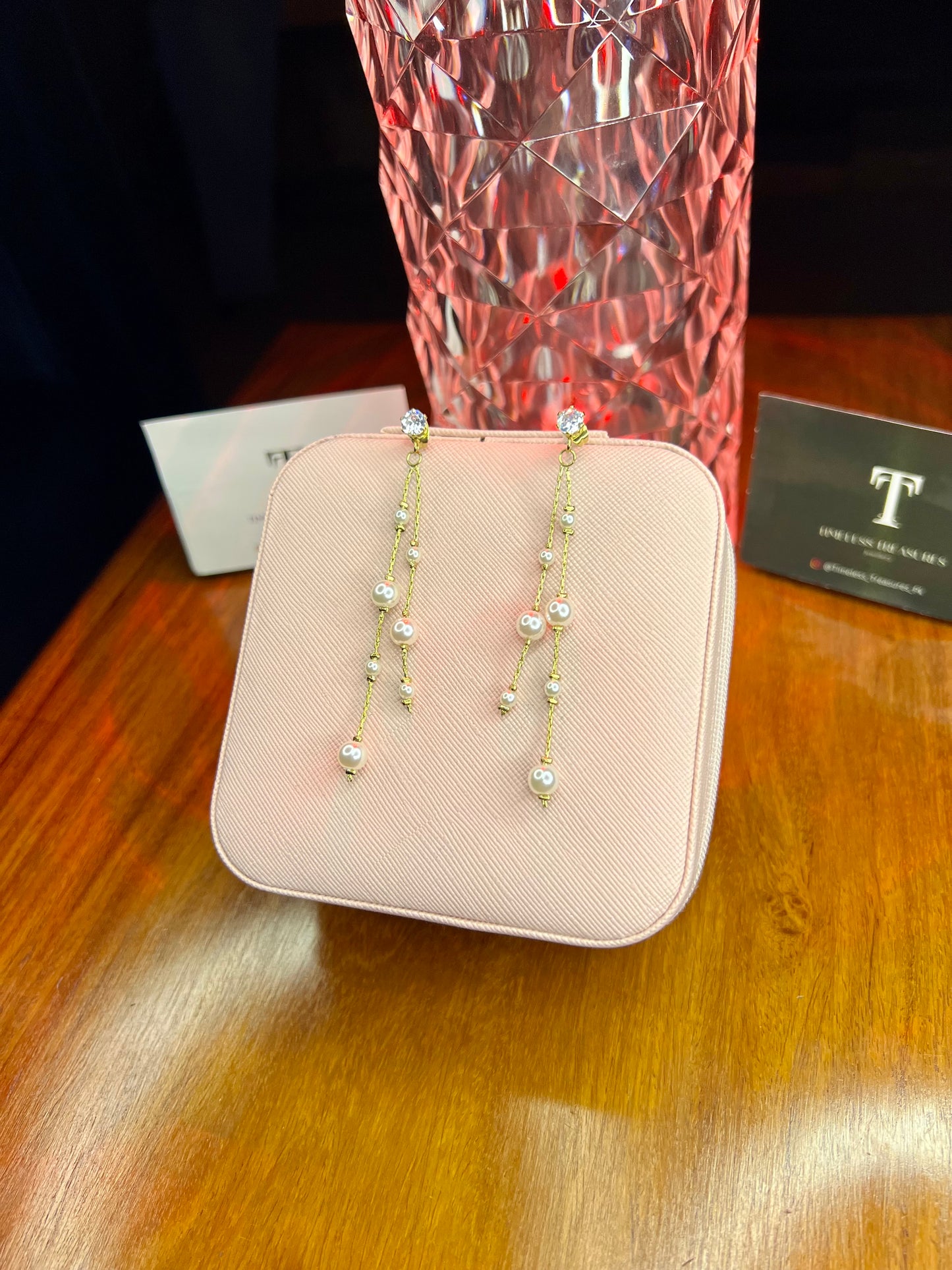 Premium Quality Stainless Steel 18k Pearl Drop Earrings