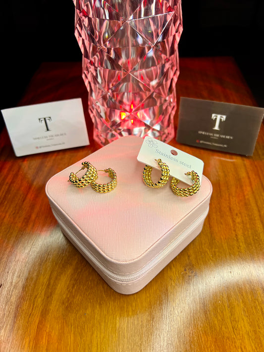 Premium Quality Stainless Steel 18k Ball Earrings