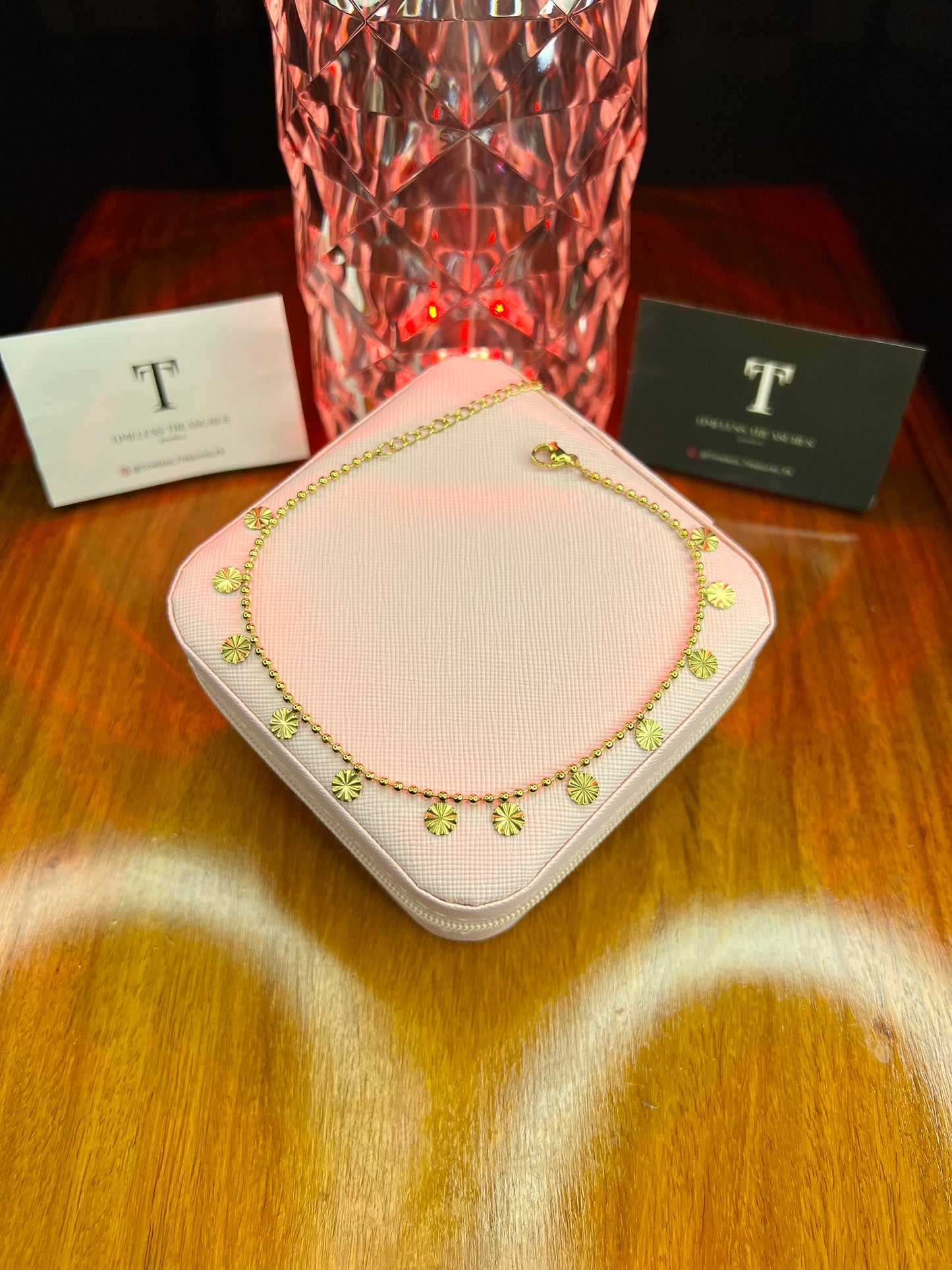 Premium Quality Stainless Steel 18k Golden Radiance Anklet