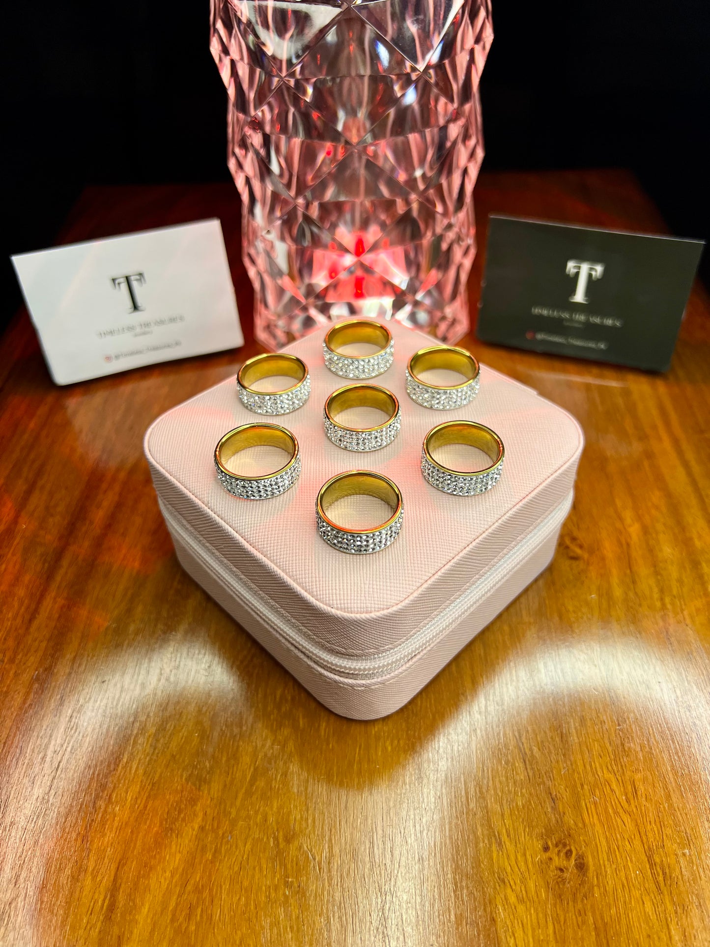 Premium Quality Stainless Steel 18k Zircon Ring