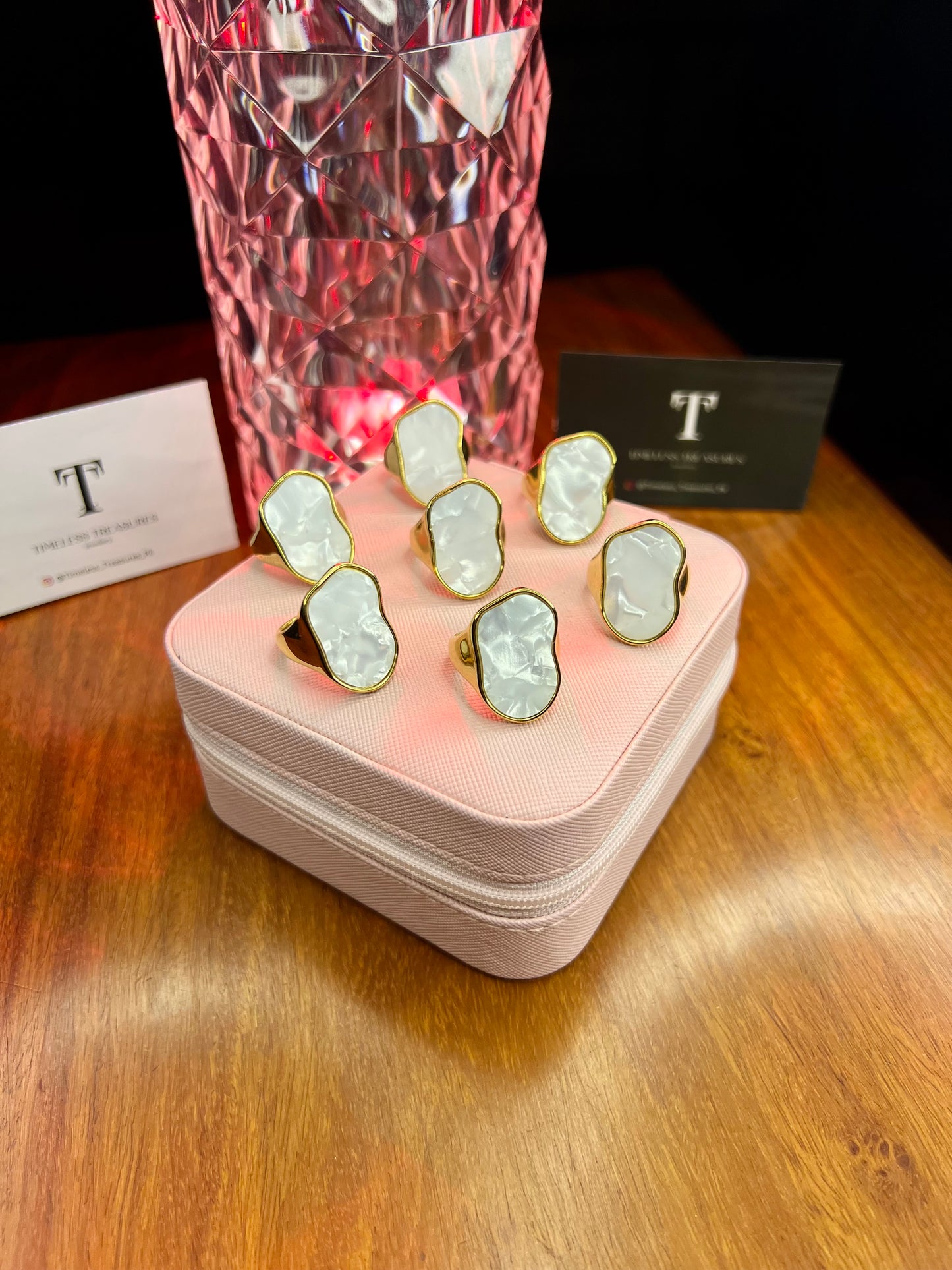 Premium Quality Stainless Steel 18k White Luxury Ring