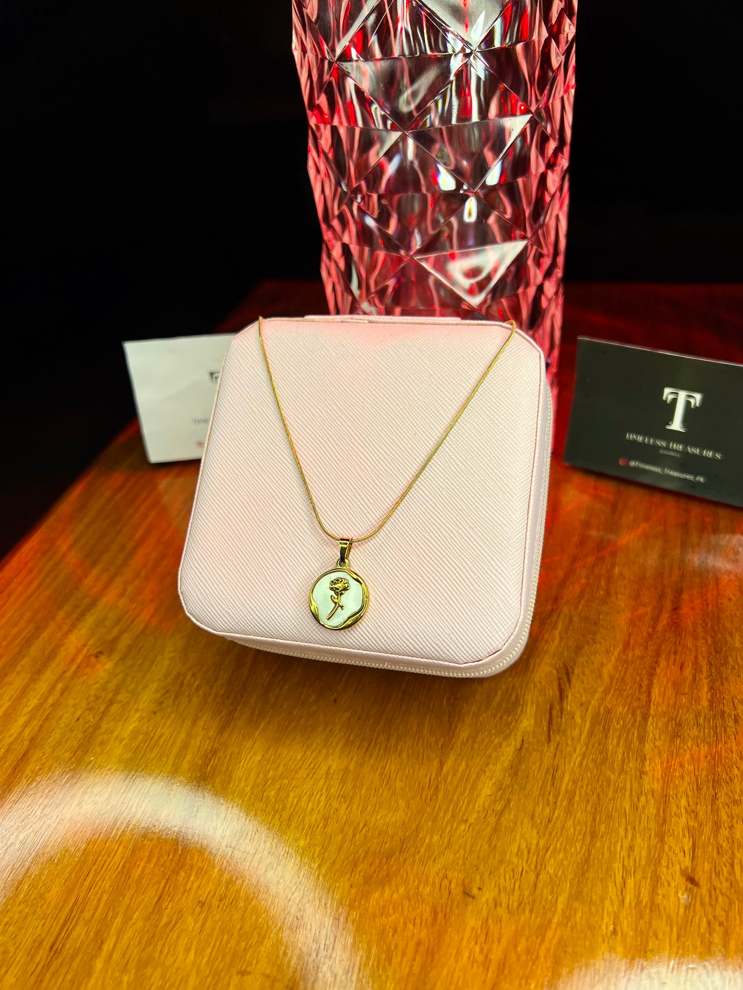 Premium Quality Stainless Steel 18k Rose Bloom Pendant