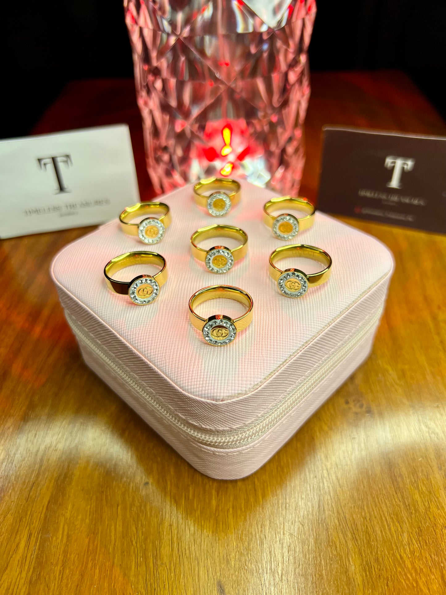 Premium Quality Stainless Steel 18k GG Classic Ring