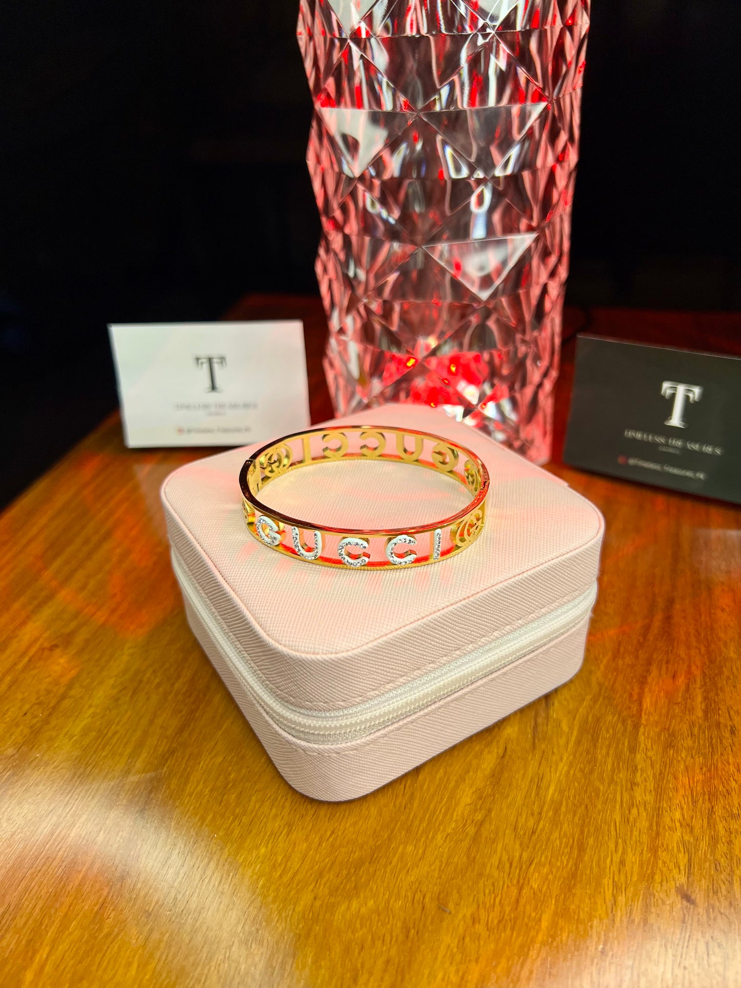 Premium Quality Stainless Steel 18k Gucci Branded Cuff