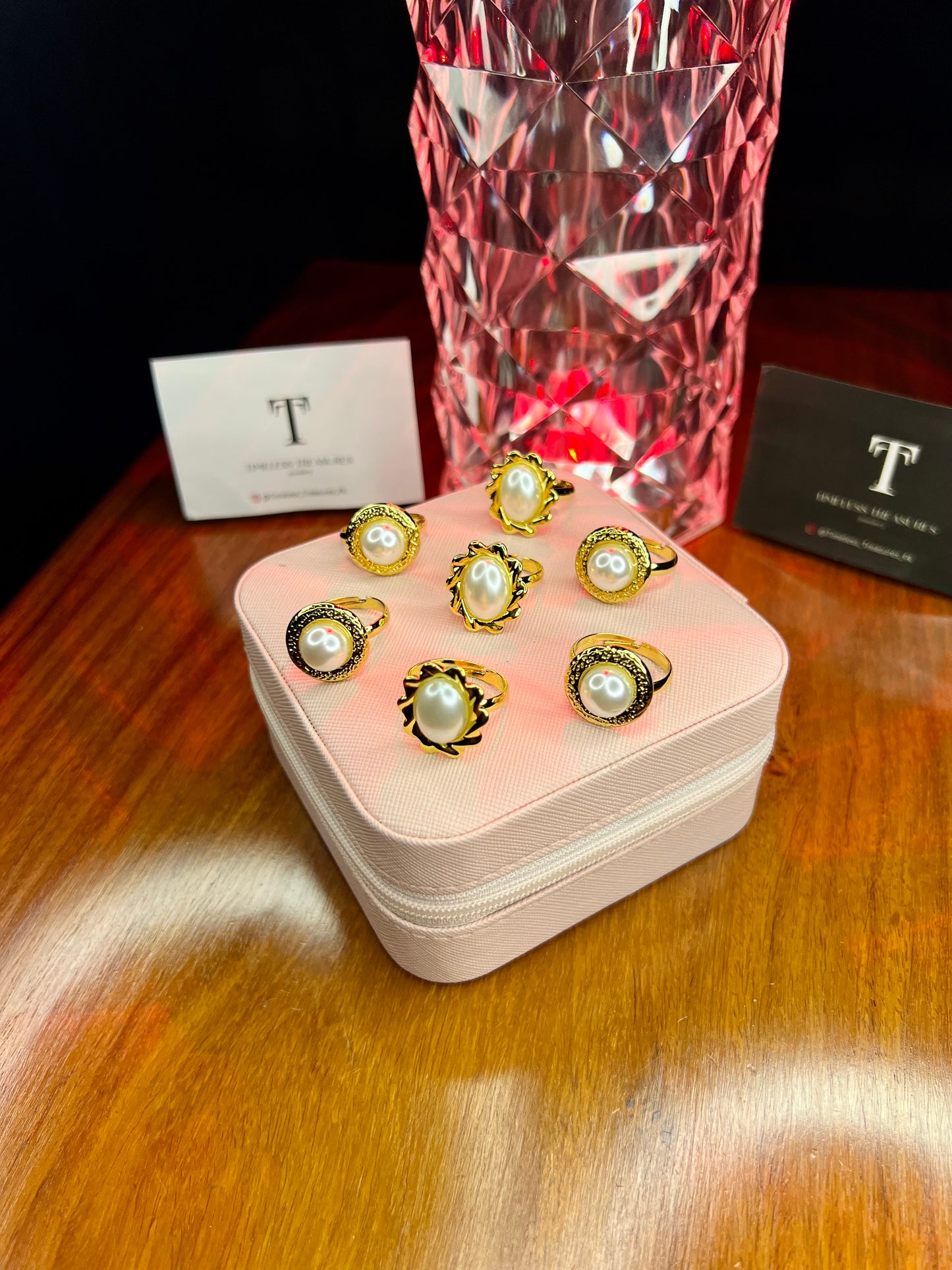 Premium Quality Stainless Steel 18k Pearl Whisper Ring