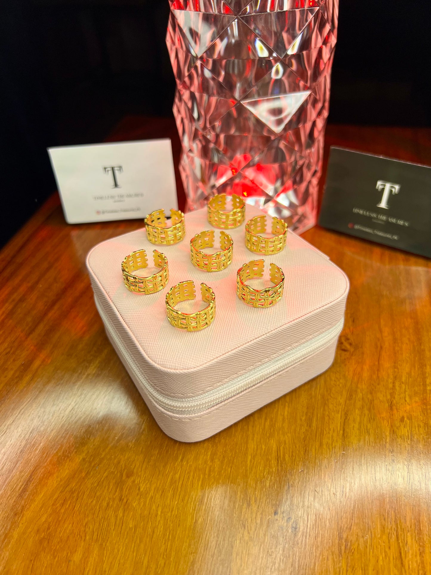 Premium Quality Stainless Steel 18k Webster Geometric Ring