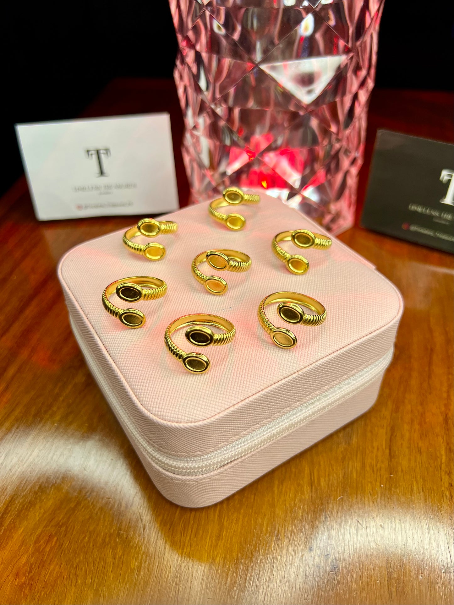 Premium Quality Stainless Steel 18k Luxe Spiral Ring