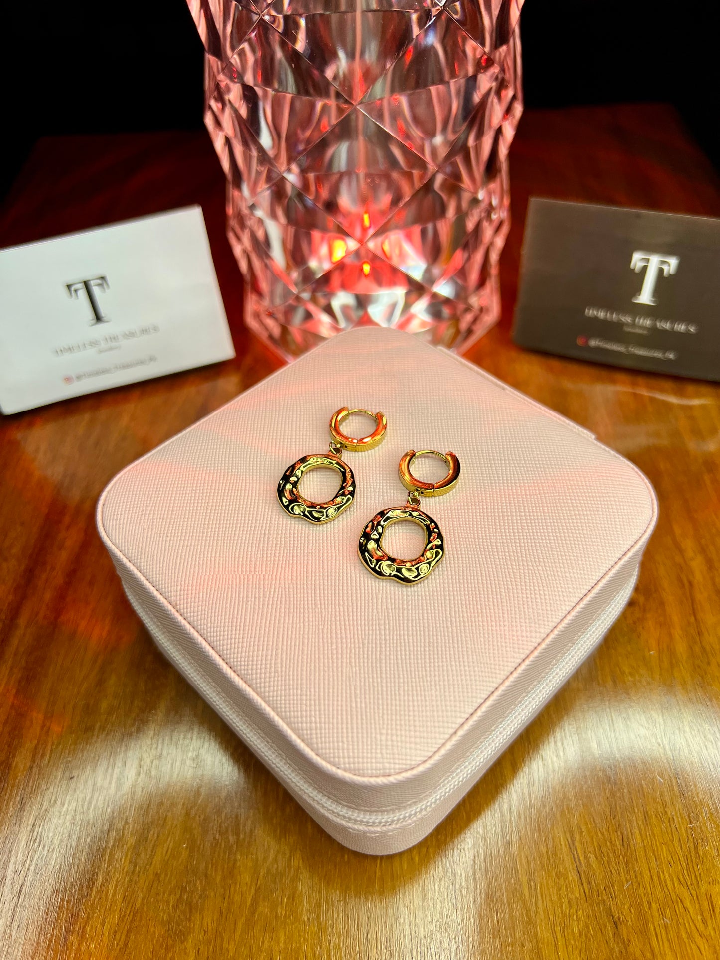 Premium Quality Stainless Steel 18k Vintage Ring Luxury Earrings