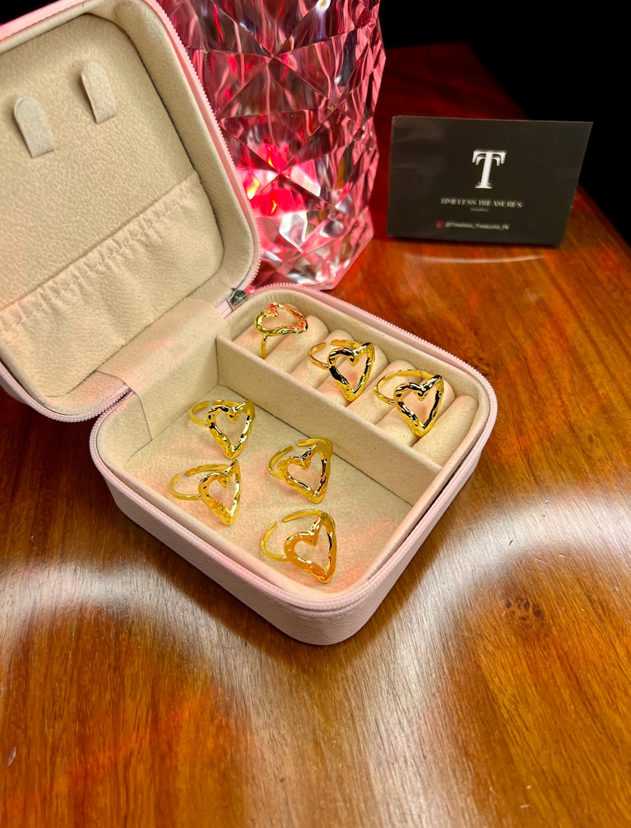 Premium Quality Stainless Steel 18k Eternal Love Heart Ring