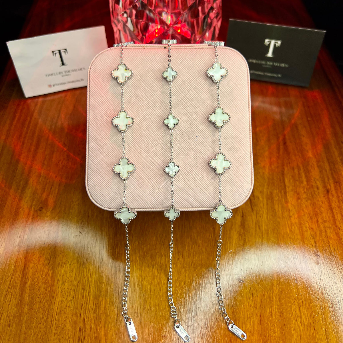 Premium Quality Stainless Steel 18k Cloud Clover Luxury Bracelet