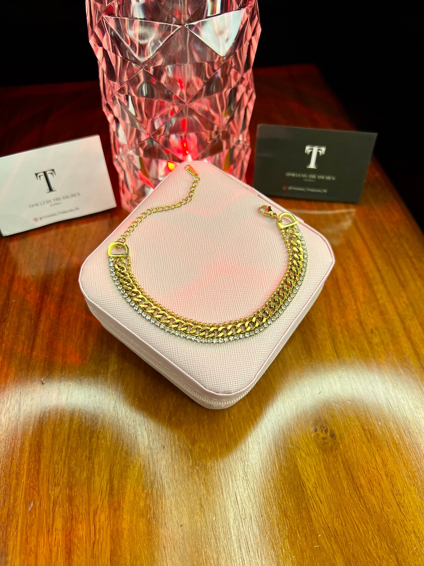 Premium Quality Stainless Steel 18k Duo Dazzle Luxury Bracelet